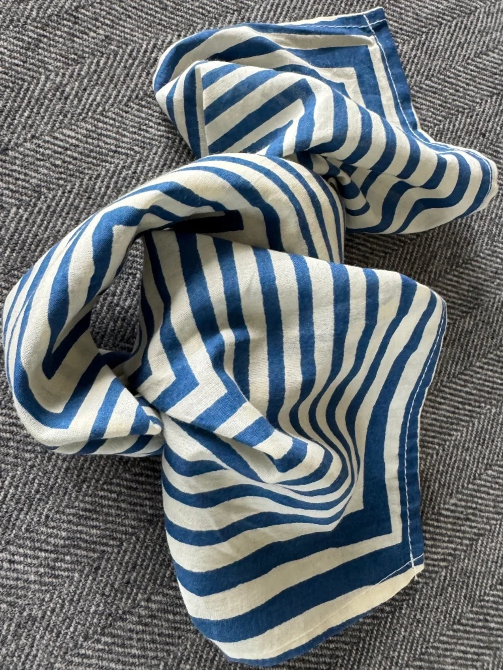 NWOT, HEMLOCK BANDANA/SCARF IN CUTE SKY BLUE STRIPE